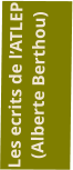 Les ecrits de l’ATLEP (Alberte Berthou)